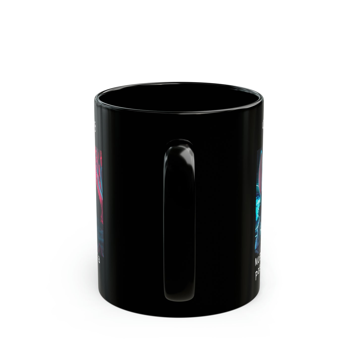 Cybersecurity Blue Team vs Red Team Bunny Mug - Tactical Easter Edition - Black (11oz, 15oz)