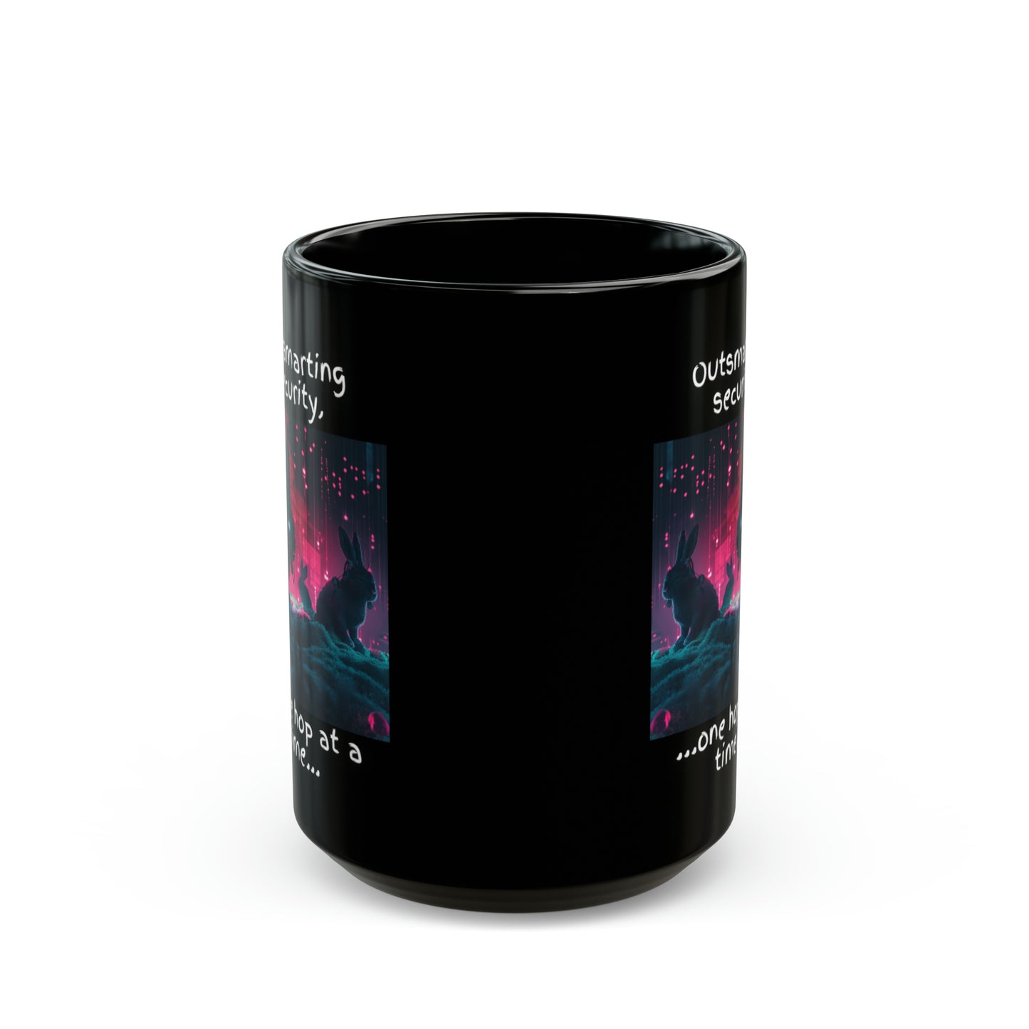 Red Team Cyber Expertise Mug - "Outsmarting Security... One Hop at a Time" - Black (11oz, 15oz)